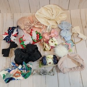 Baby head bows lot of 15 new born to 2t